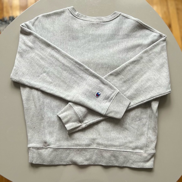 Champion Reverse Weave Crewneck Sweater | Women Size Large | Grey - Picture 2 of 3